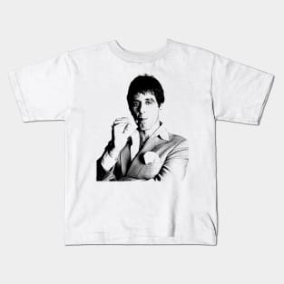 Tony Montana With Cigarettes Kids T-Shirt